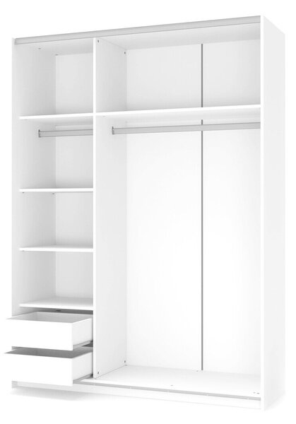 Gardróbszekrény Cirveso 110, Laminált forgácslap, 210x153x58cm, Sonoma tölgy