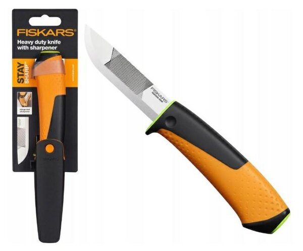 Fiskars 156018 kés, tokba épített élezővel (1023619)