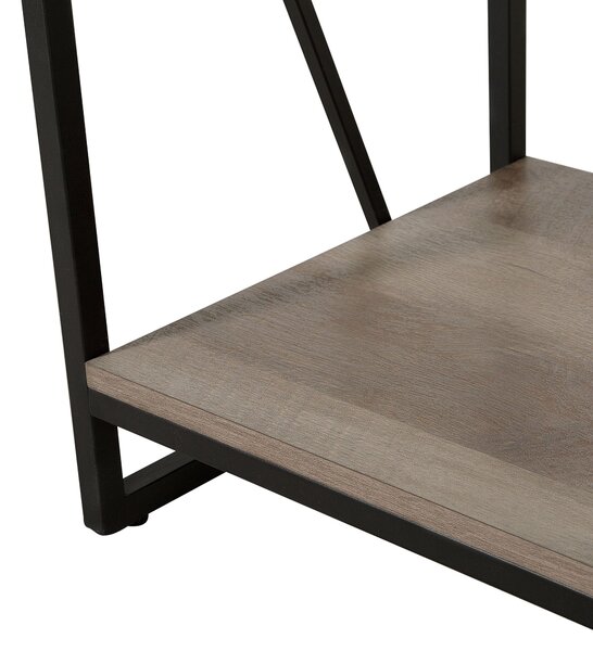 Négyszintes könyvespolc FORRES 143 cm Barna/fekete