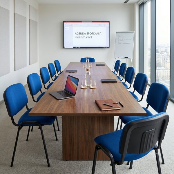ISO kárpitozott konferenciaszék – kék színű
