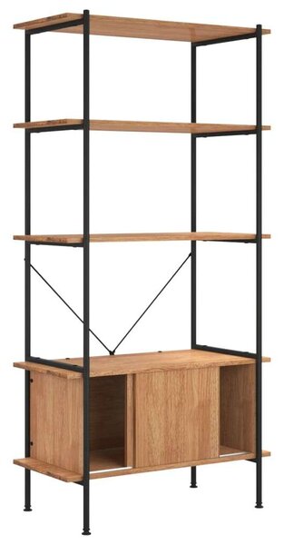 5 Polcos Fém-Fa Polcrendszer - 80x40x163 cm