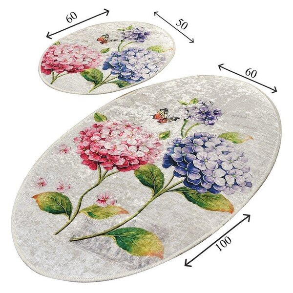 Fürdőszobai kilépő szett 2 db-os 60x100 cm Ortanca – Foutastic