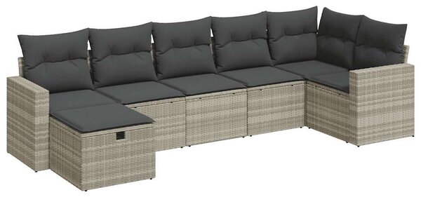 VidaXL Polyrattan Kerti Ülőgarnitúra - 7 részes