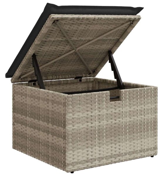 VidaXL Polyrattan Kerti Ülőgarnitúra - 8 részes - Világosszürke