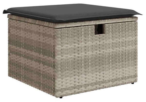 VidaXL Polyrattan Kerti Ülőgarnitúra - 8 részes - Világosszürke