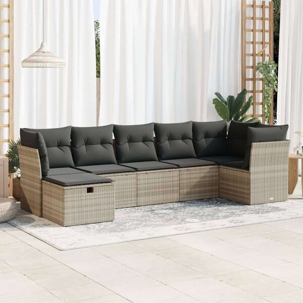 VidaXL Polyrattan Kerti Ülőgarnitúra - 7 részes