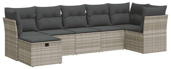 VidaXL Polyrattan Kerti Ülőgarnitúra - 7 részes
