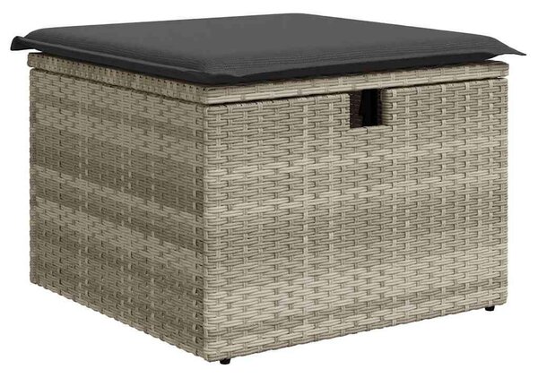 VidaXL Polyrattan Kerti Ülőgarnitúra - 6 részes, Világosszürke