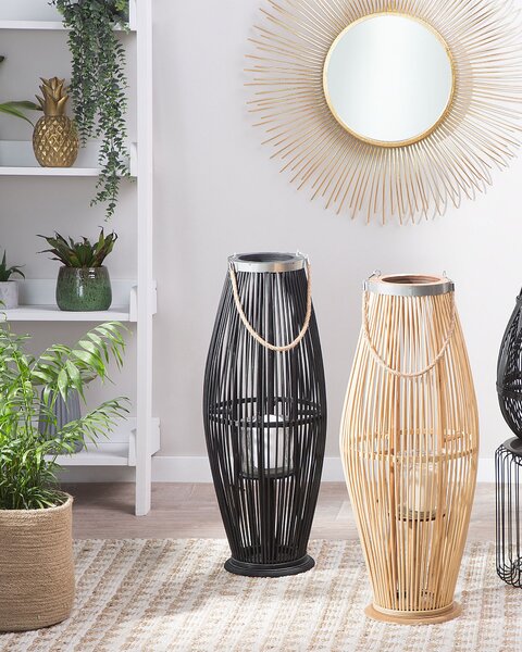 Lámpás TAHITI Bambusz 72 cm Fekete