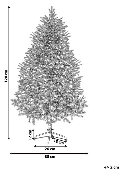 Karácsonyfa HUXLEY 120 cm Zöld