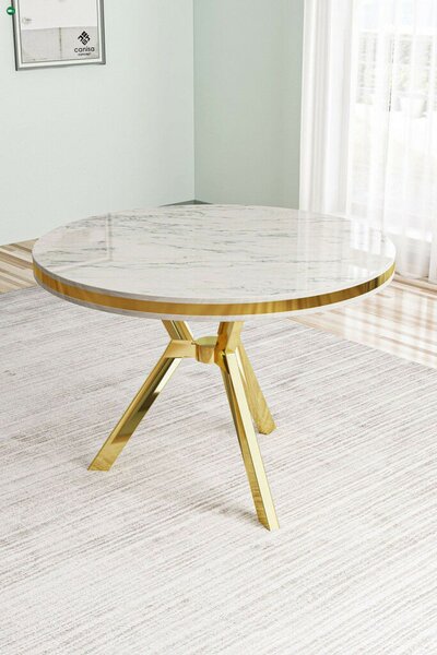 Mos - White Marble, Gold