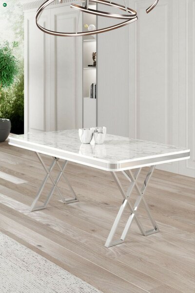 Vals - White Marble, Chrome