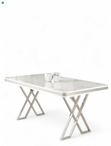 Vals - White Marble, Chrome