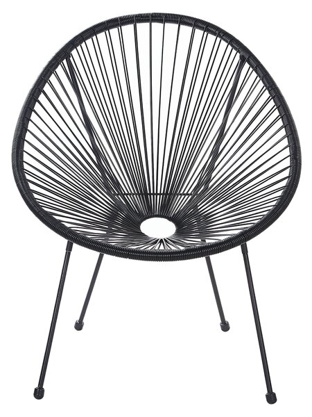 Kerti szék ACAPULCO II PE Rattan Fekete