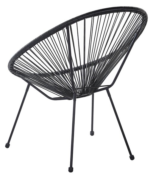 Kerti szék ACAPULCO II PE Rattan Fekete