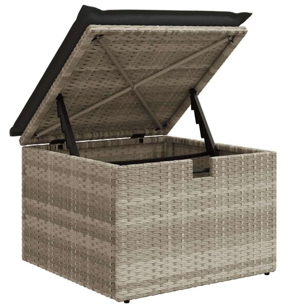 Polyrattan Kerti Ülőgarnitúra - 6 részes - Világosszürke