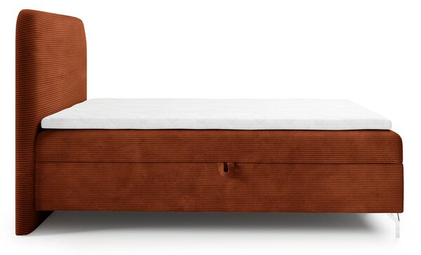 GOMEZ kárpitozott boxspring ágy matraccal 160x200 - téglavörös