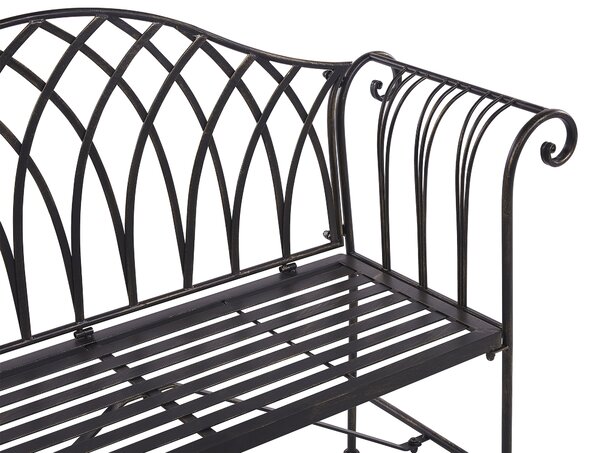 Kerti pad MILAZZO 130 cm Fém Fekete
