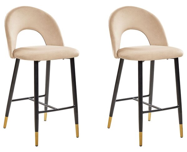 Bárszék kétdarabos szettben FALTON Bársony Bézs