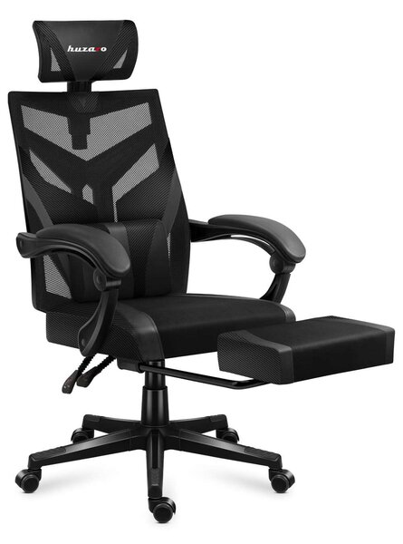 Astro 5.0 Black Gamer szék derékpárnával és lábtartóval - fekete