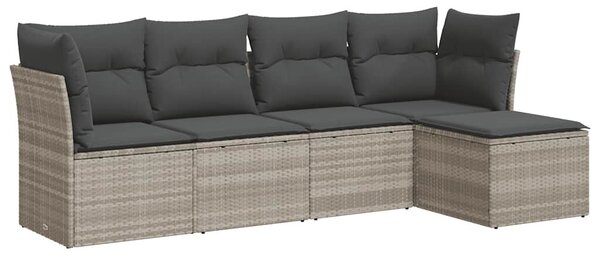 VidaXL Polyrattan Kerti Ülőgarnitúra - 5 részes