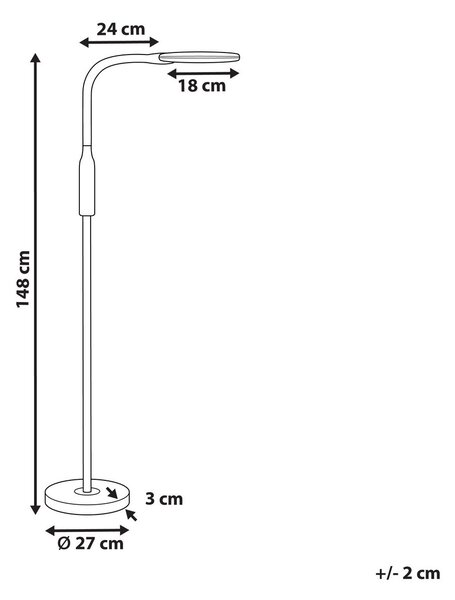 LED állólámpa CASSIOPEIA Dimmer funkcióval Fém Fehér