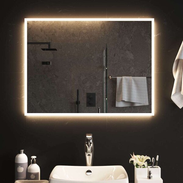 VidaXL LED-es fürdőszobatükör 80x60 cm