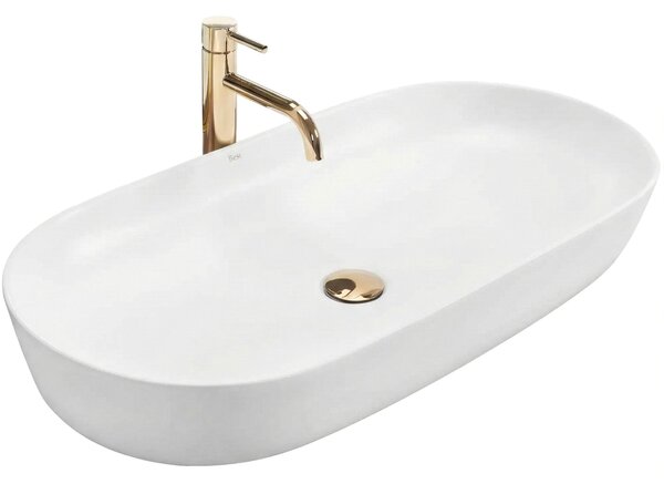 Rea Cleo, asztali mosogató 810x410x135 mm, fehér fényes, REA-U0563