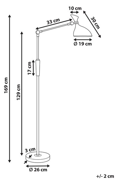 LED állólámpa ANDROMEDA Dimmer funkcióval Fém Ezüst