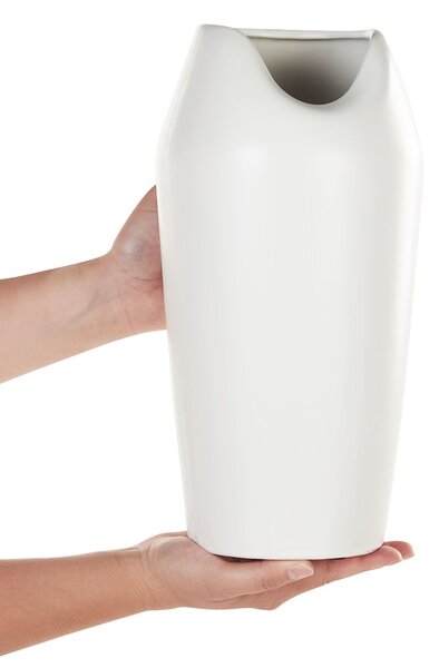 Dekor váza APAMEA Kőcserép 33 cm Fehér