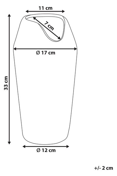 Dekor váza APAMEA Kőcserép 33 cm Fehér