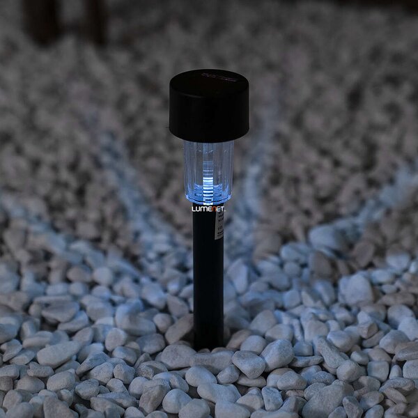 Kültéri napelemes leszúrható LED lámpa 31cm, fekete