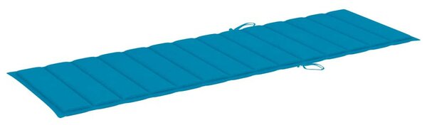 VidaXL Akácfa Napozóágy - Kék Párnával - 200cm