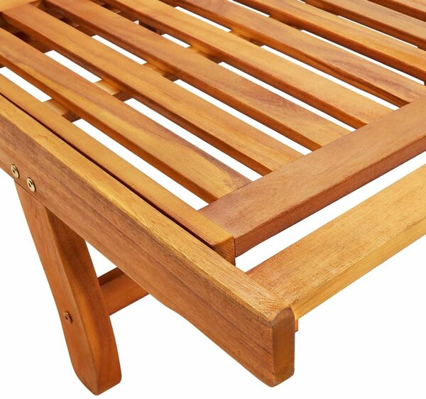VidaXL Akácfa Napozóágy - 200cm - Párnával