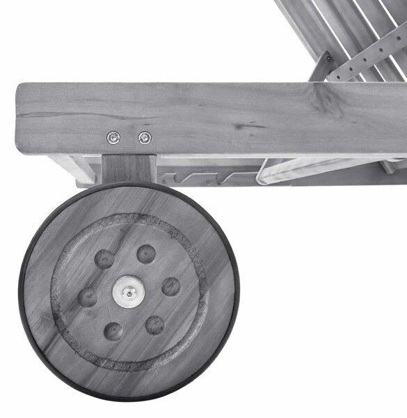 VidaXL Akácfa Napozóágy - 200cm, Szürke