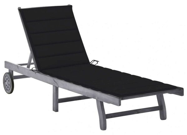 VidaXL Akácfa Napozóágy - 200cm, Szürke
