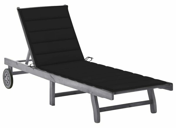 VidaXL Akácfa Napozóágy - 200cm, Szürke