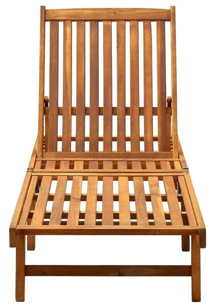 VidaXL Akácfa Napozóágy - 200cm - Párnával
