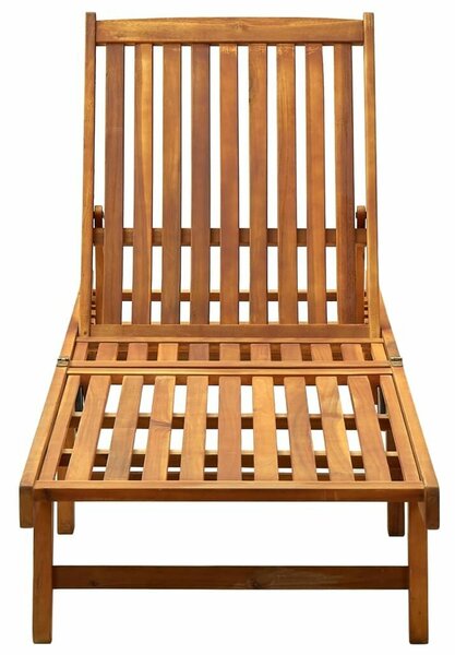 VidaXL Akácfa Napozóágy - 200cm - Piros Párnával