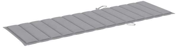 VidaXL Akácfa Napozóágy - 200cm - Szürke Párnával