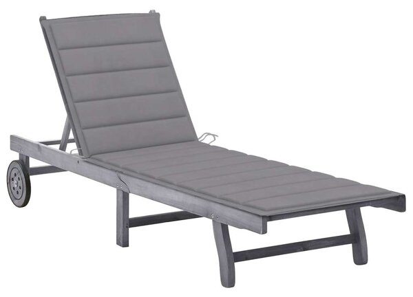 VidaXL Akácfa Napozóágy - Szürke - 200cm