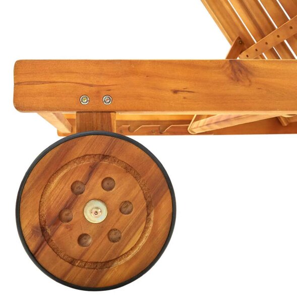 VidaXL Akácfa Napozóágy Párnával - 200cm