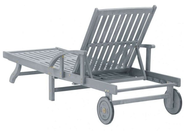VidaXL Akácfa Napozóágy - 200cm - Szürke