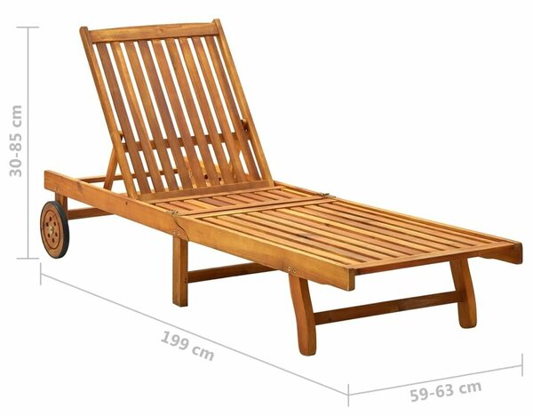 VidaXL Akácfa Napozóágy - 200cm