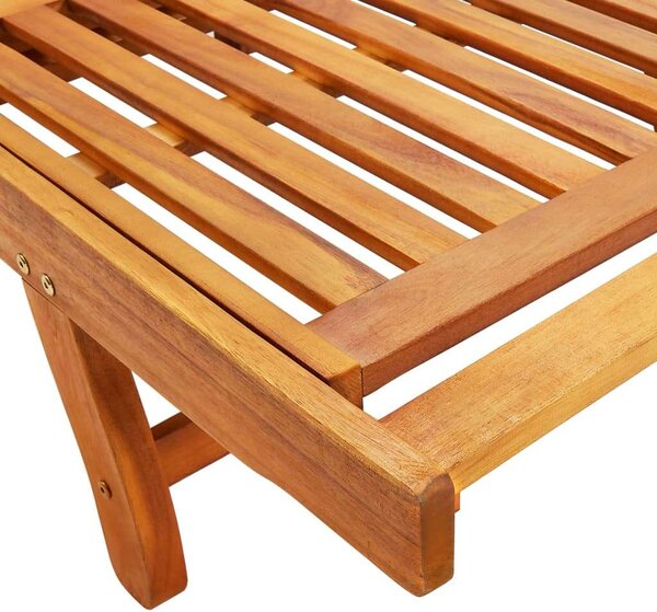VidaXL Akácfa Napozóágy - 200cm - Párnával