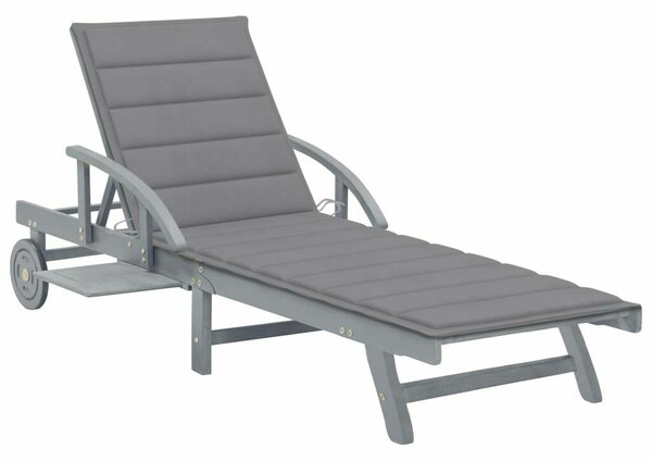 VidaXL Akácfa Napozóágy - Szürke - 200cm