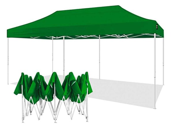 BipiLine Összecsukható Kerti Pavilon - 3x5,7m - Zöld