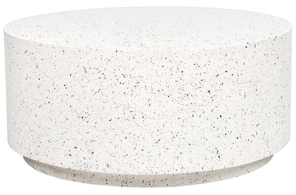 Dohányzóasztal TREZZO 90 cm 90 cm Terrazzo hatású Törtfehér
