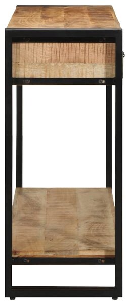 Konzolasztal fiókkal Barna 120 x 33 x 75 cm Tömör Mangófát