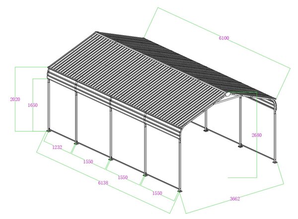 AVENBERG MATRIX Kocsibeálló 6 x 3.7 m
